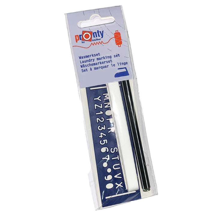 Navnebånd med skabelon og pen