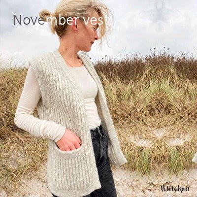 November vest fra PetiteKnit (Opskrift i fysisk papirudgave) - KreStoffer