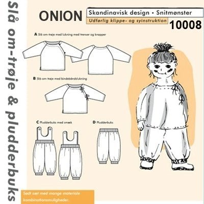 Onion 10008 Slå om trøje & pludderbuks - KreStoffer