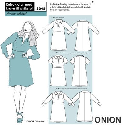 Onion 2045 Retro kjoler med krave - KreStoffer