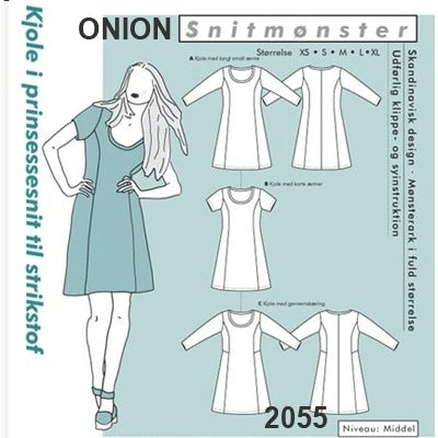 Onion 2055 Kjole i Prinsessesnit - KreStoffer