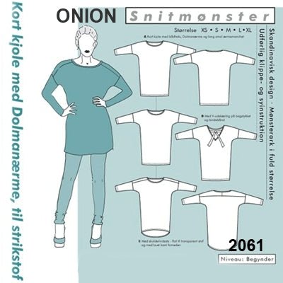 Onion 2061 Kort kjole med dalmanærme - KreStoffer