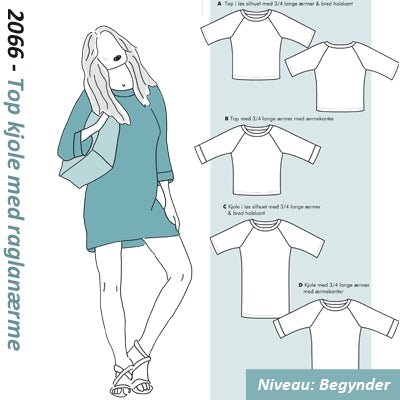 Onion 2066 Kjole med raglanærme - KreStoffer