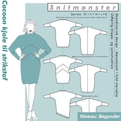 Onion 2071 Cocoon kjole til strikstof - KreStoffer