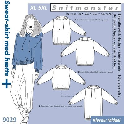 Onion 9029 Sweat-shirt med hætte PLUS SIZE