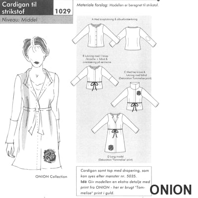 Onion 1029 Cardigan til strikstof