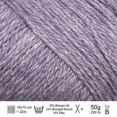 Organic Trio garn fra Hjertegarn Violet