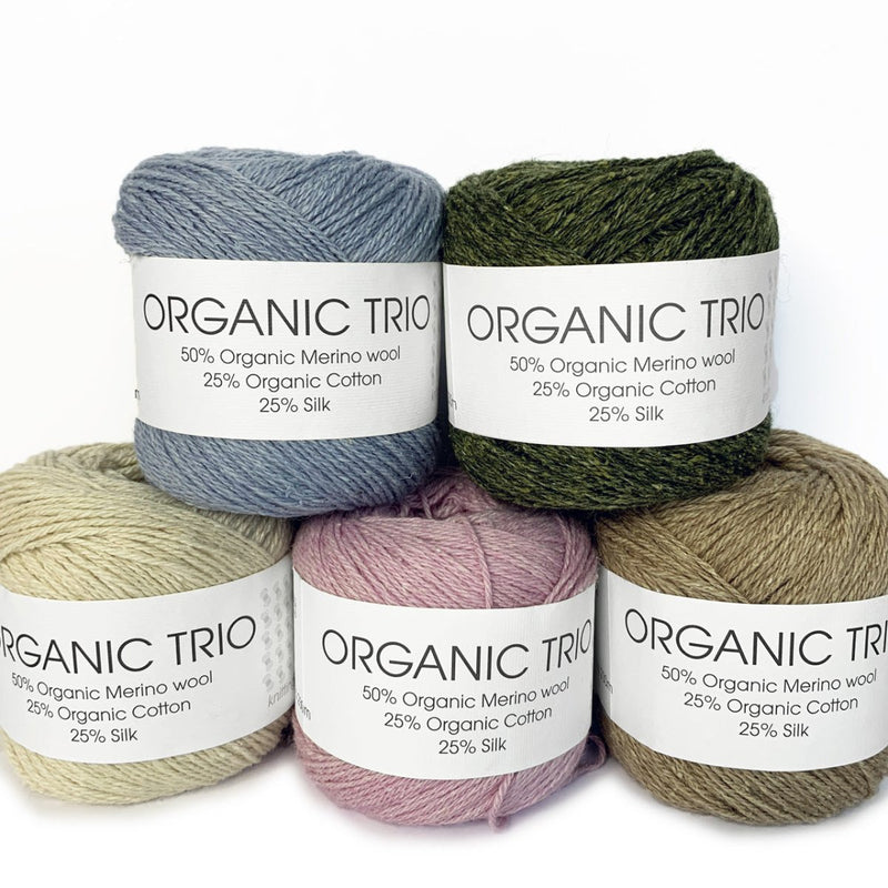 Organic Trio garn fra Hjertegarn - KreStoffer