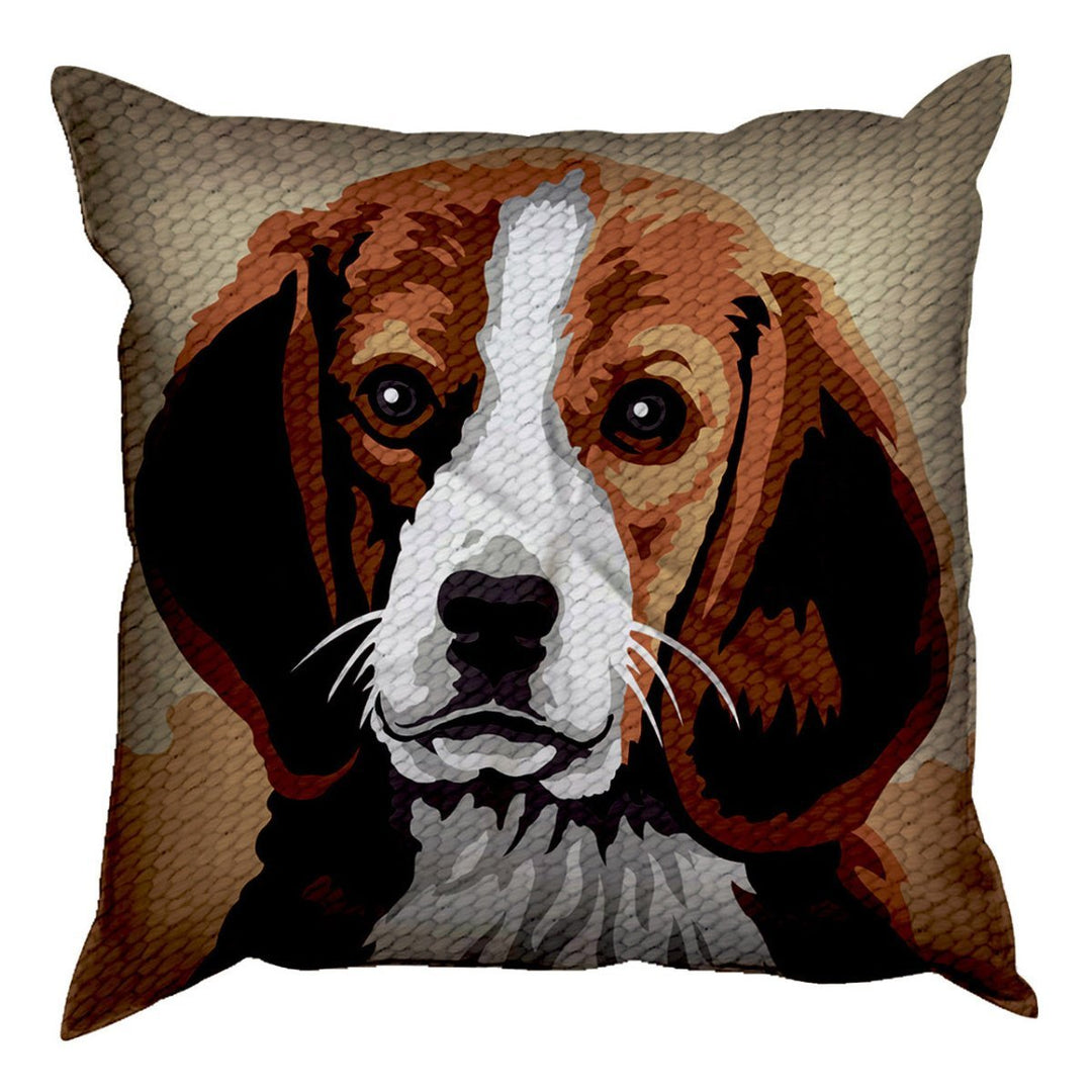 Påtrykt broderikit - SEG pude Beagle