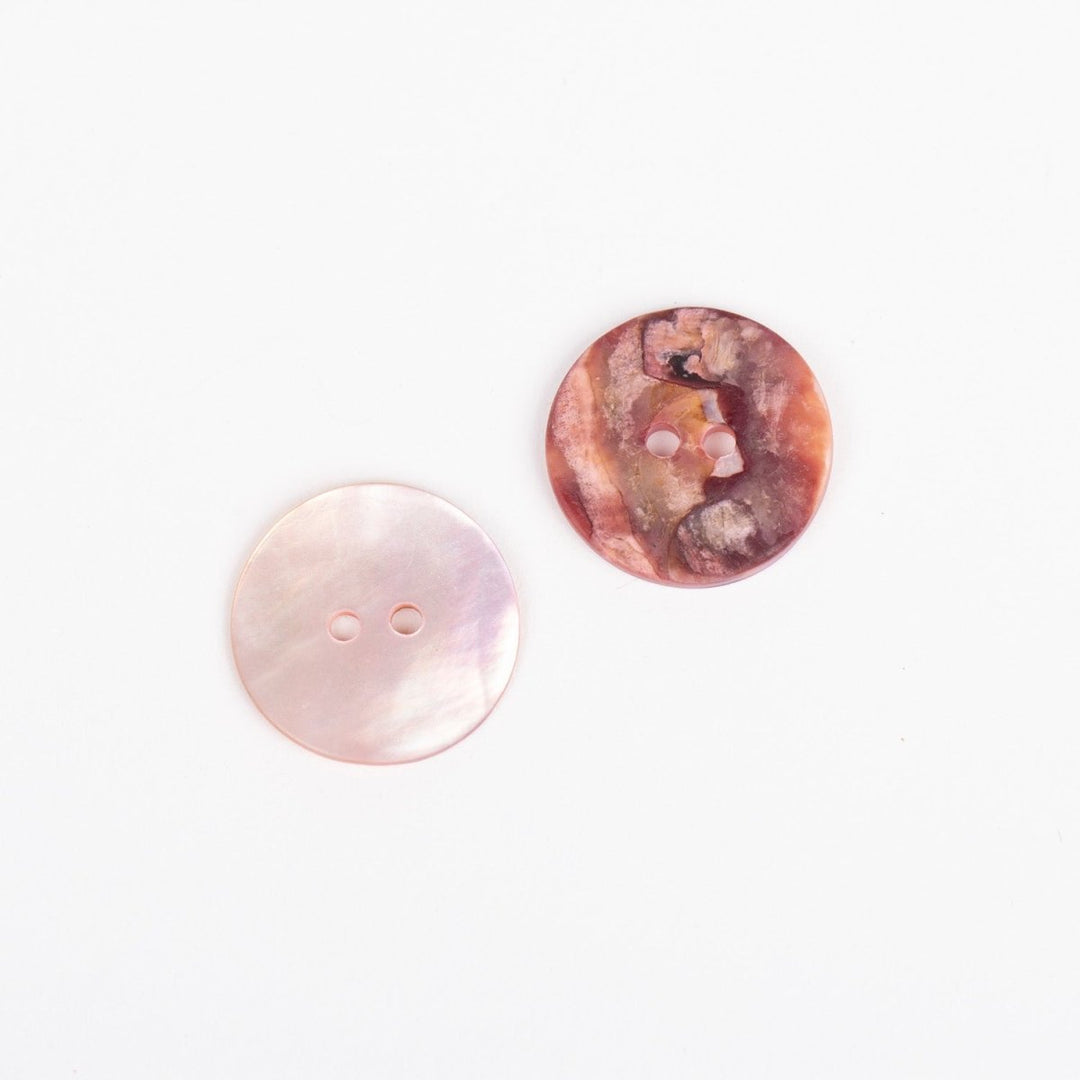 Perlemorsknap fra Drops gl. rosa 20 mm