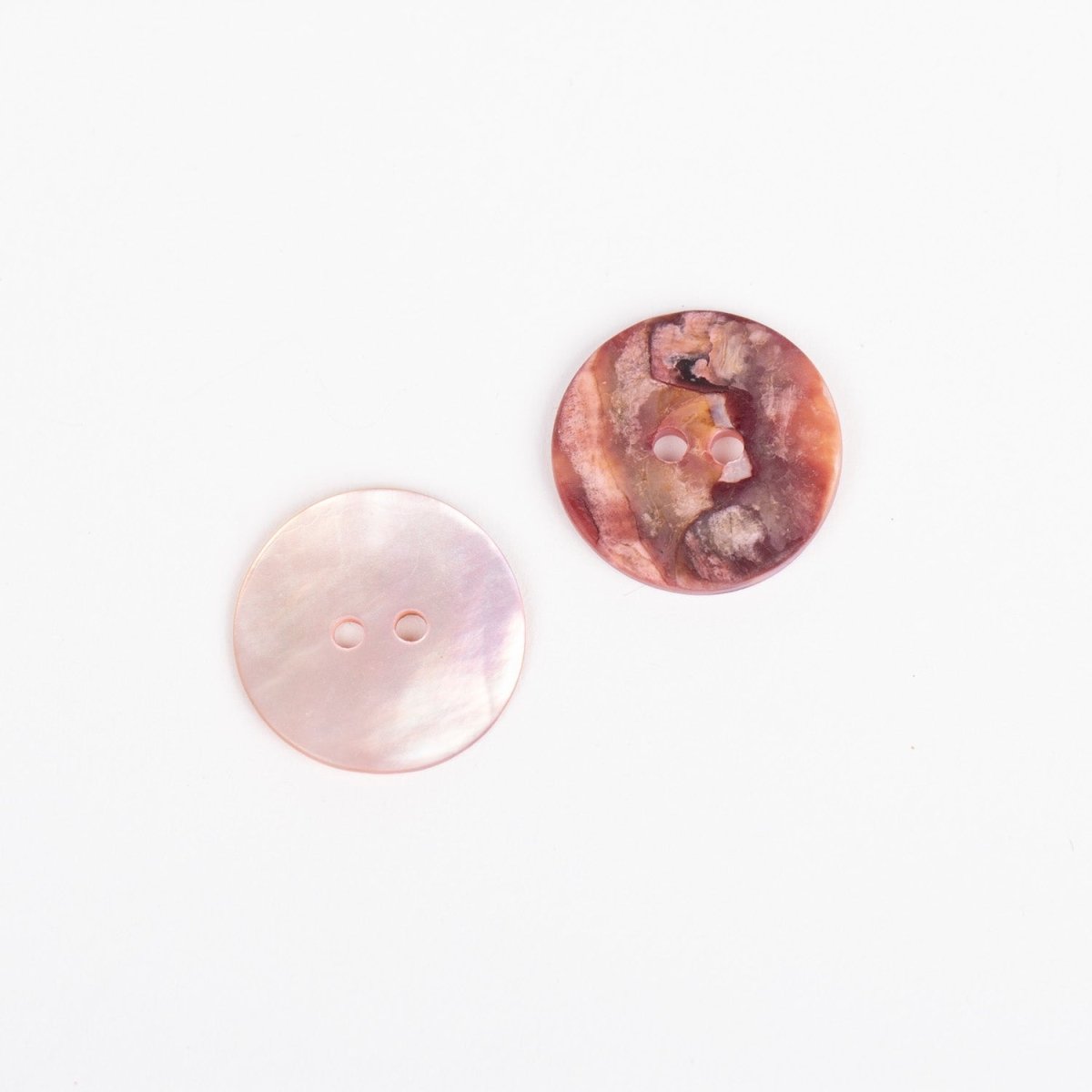Perlemorsknap fra Drops gl. rosa 20 mm