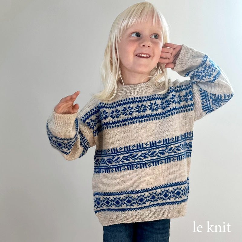 Porcelain sweater junior fra Le Knit (Opskrift i fysisk papirudgave)