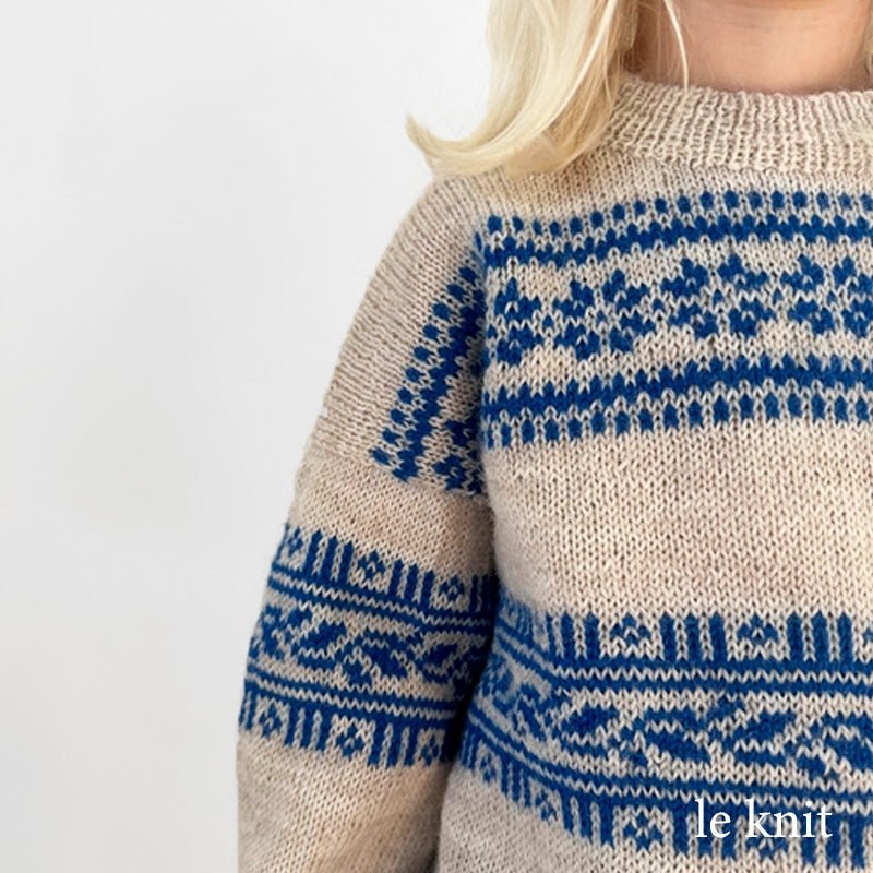 Porcelain sweater junior fra Le Knit (Opskrift i fysisk papirudgave)