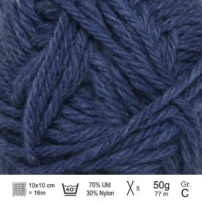 Ragg garn fra Hjertegarn Jeansblå