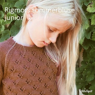 Rigmors Sommerbluse Junior fra PetiteKnit (Opskrift i fysisk papirudgave) - KreStoffer