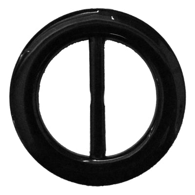 Rundt kjolespænde, sort 52 mm - KreStoffer