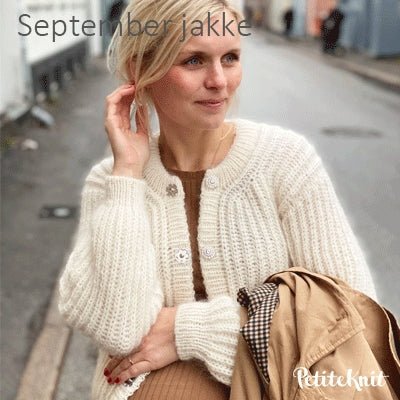 September jakke fra PetiteKnit (Opskrift i fysisk papirudgave) - KreStoffer