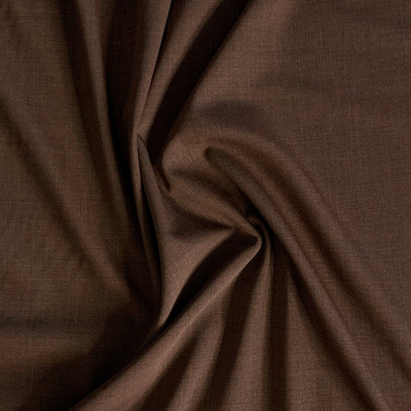 Skjorte poplin, brun meleret - KreStoffer