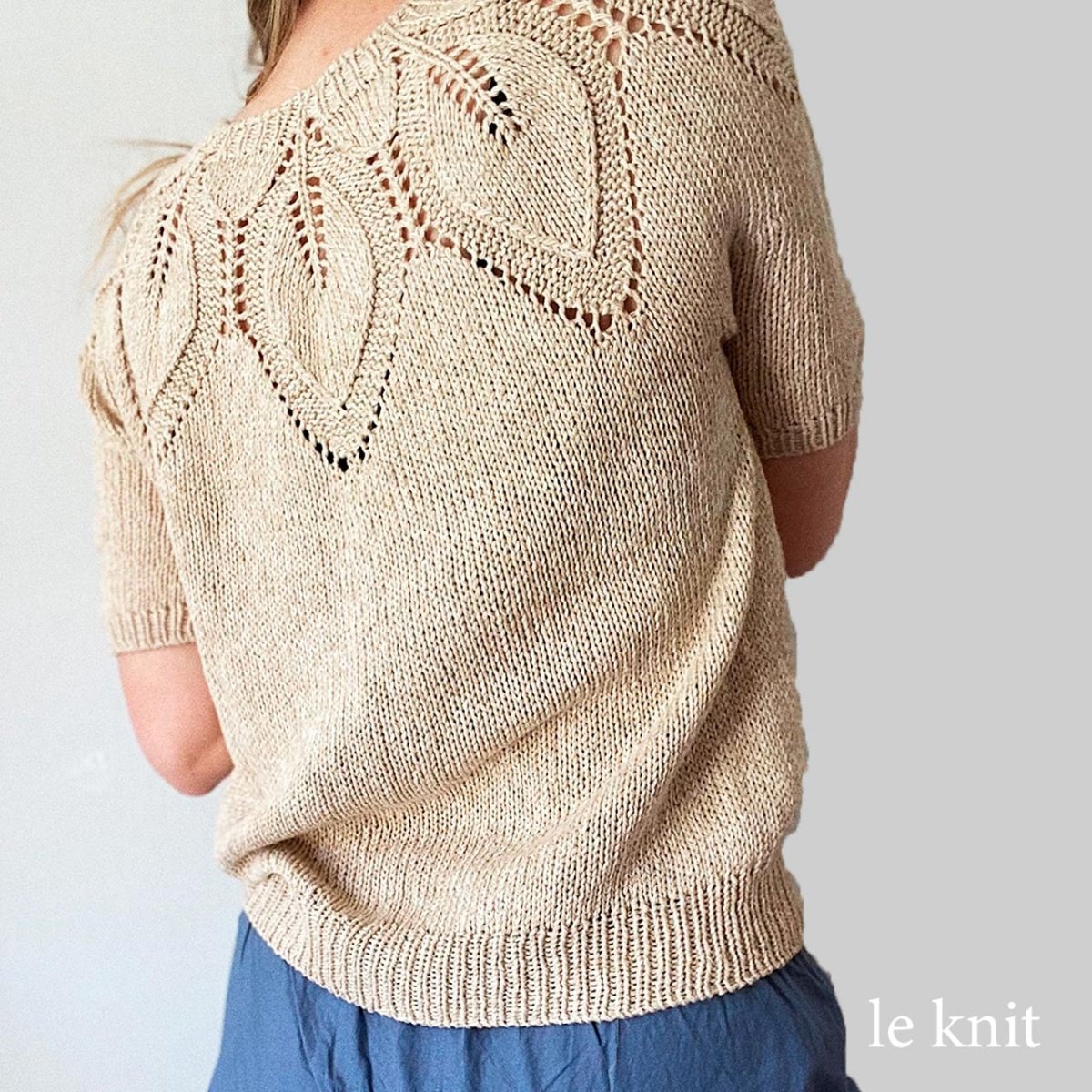 Sommer Dahlia bluse fra Le Knit (Opskrift i fysisk papirudgave)