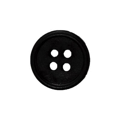 Sort knap 4-huls, 15 mm - KreStoffer