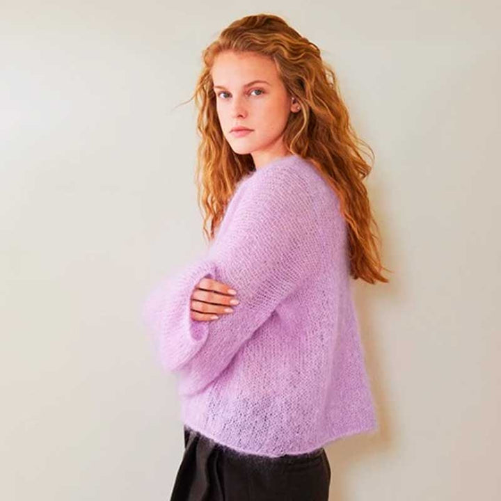 Strikkekit 2402-4 Facile Sweater i Ballerina Chunky Mohair garn