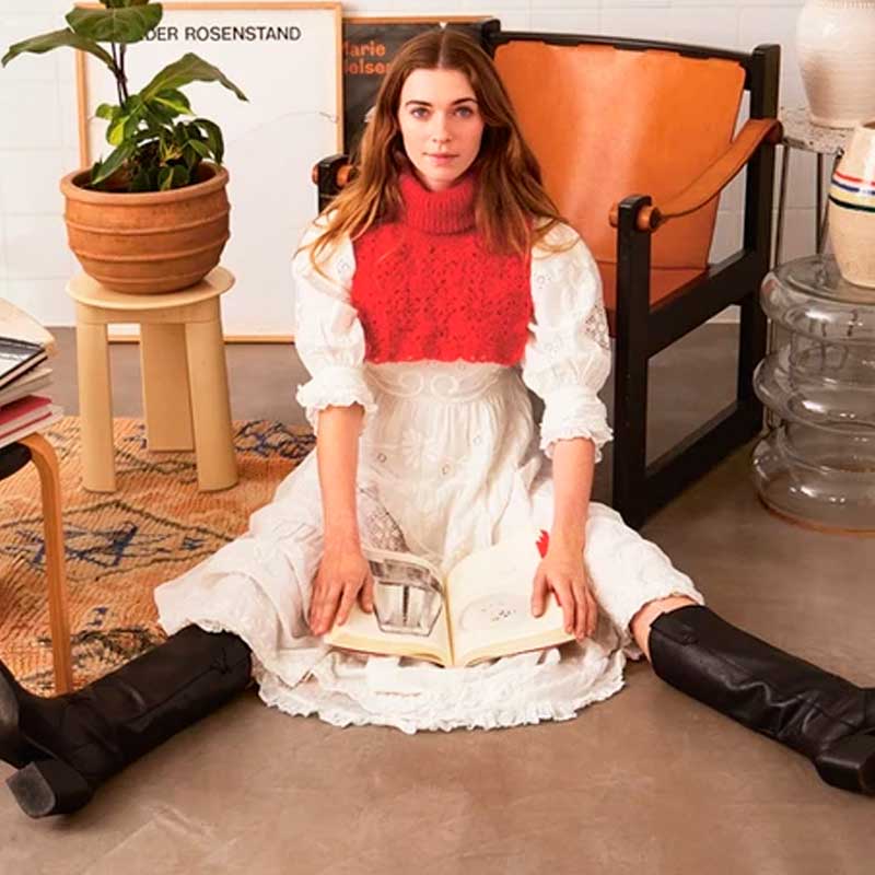 Strikkekit 2403-1 Fleur Neck i Tynd Peer Gynt og Tynd Silk Mohair (inkl. gratis opskrift) - KreStoffer
