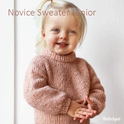 Strikkekit, Novice Sweater Junior i KOS garn - KreStoffer