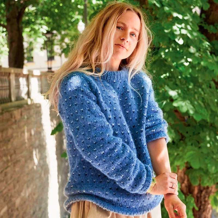 Strikkeopskrift Tiril 19, Børnesweater fra Sandnes Garn