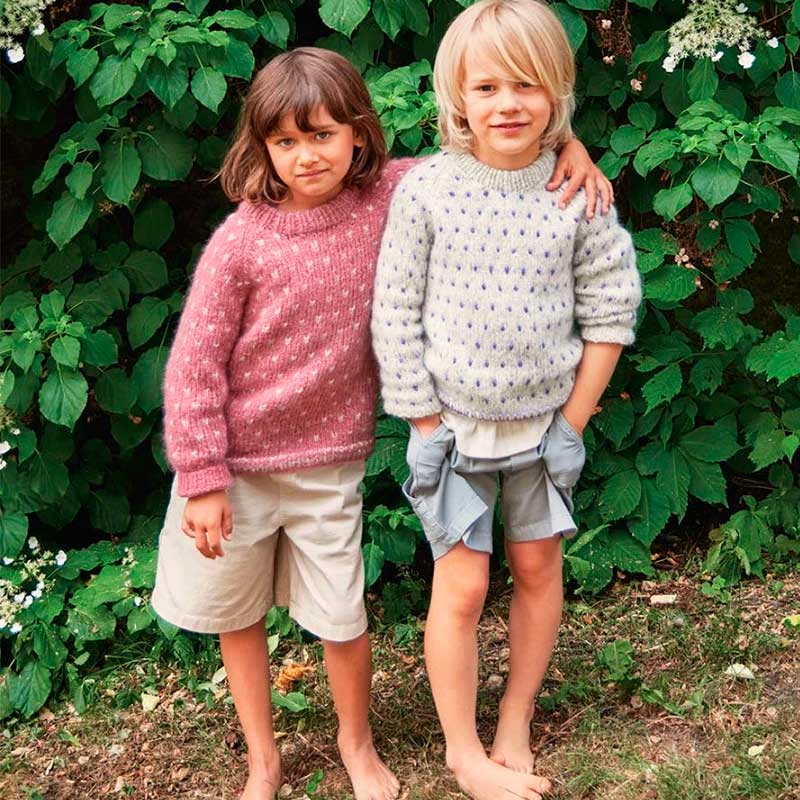 Strikkeopskrift Tiril 19, Børnesweater fra Sandnes Garn - KreStoffer