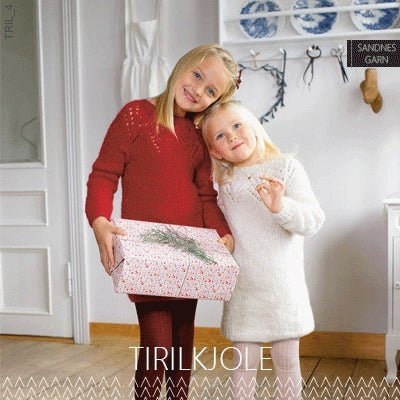 Strikkeopskrift Tirilkjole 12 barn