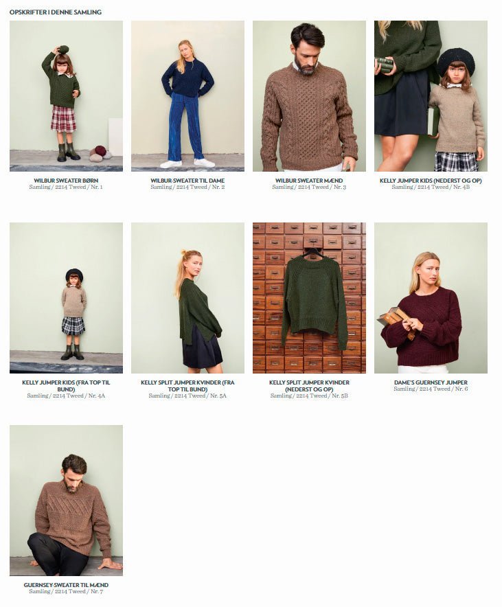 Strikkeopskrifter 2214 fra Sandnes Garn Tweed Recycled