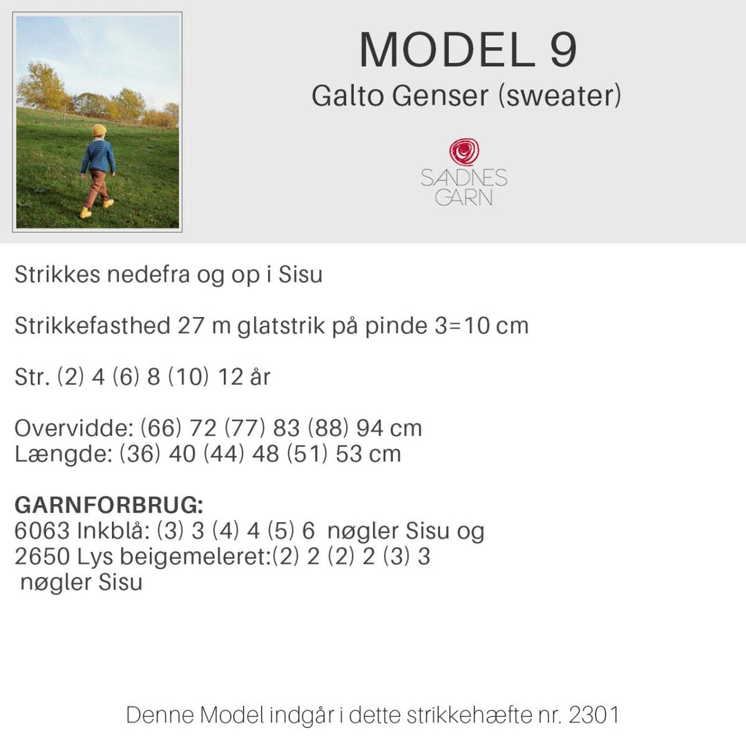 Strikkeopskrifter 2301 fra Sandnes Garn barn HÆFTE 2301-9