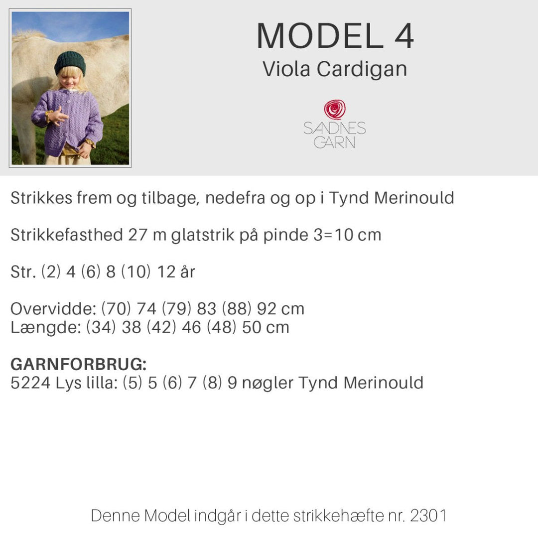 Strikkeopskrifter 2301 fra Sandnes Garn barn HÆFTE 2301-4