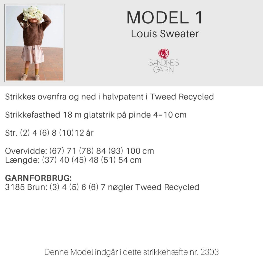 Strikkeopskrifter 2303 fra Sandnes Garn Blødt til børn HÆFTE 2303-1