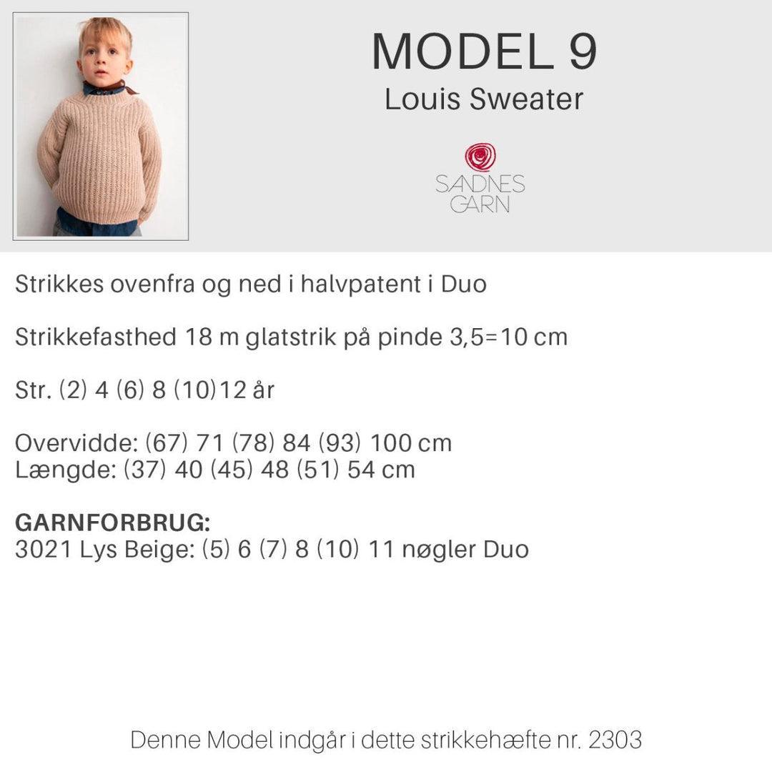 Strikkeopskrifter 2303 fra Sandnes Garn Blødt til børn HÆFTE 2303-9