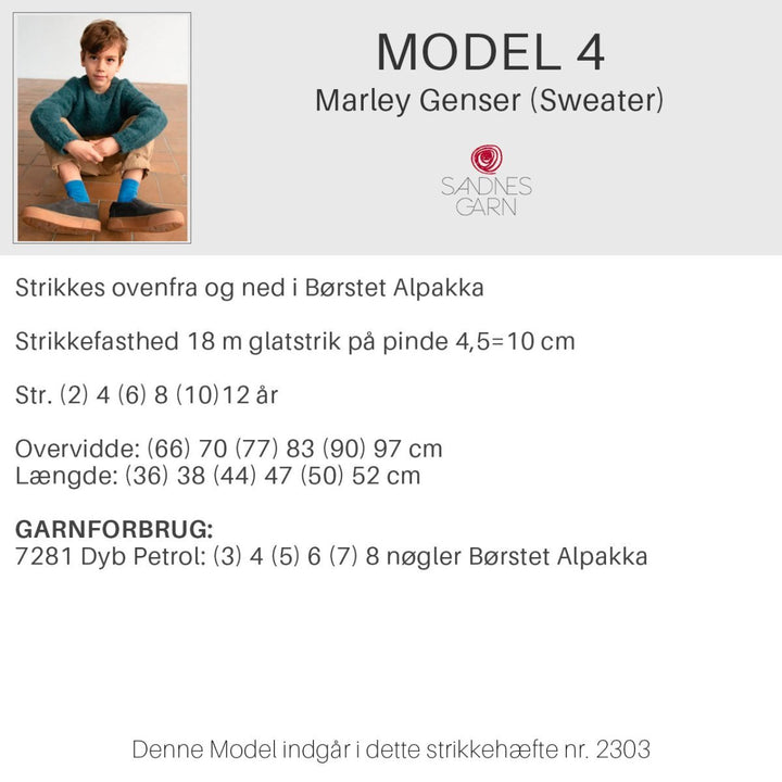 Strikkeopskrifter 2303 fra Sandnes Garn Blødt til børn HÆFTE 2303-4