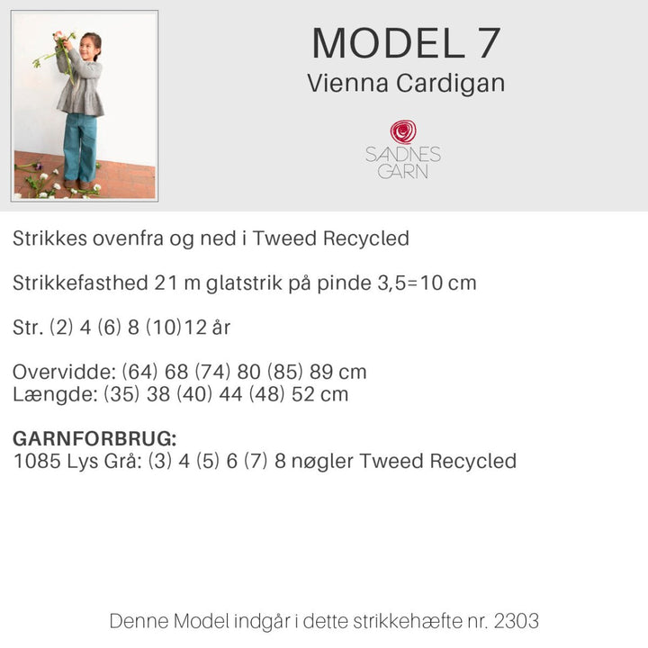 Strikkeopskrifter 2303 fra Sandnes Garn Blødt til børn HÆFTE 2303-7
