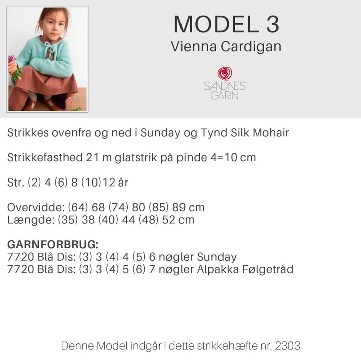 Strikkeopskrifter 2303 fra Sandnes Garn Blødt til børn HÆFTE 2303-3
