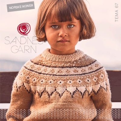 Strikkeopskrifter Tema 67 fra Sandnes Garn, Norske ikoner barn - KreStoffer