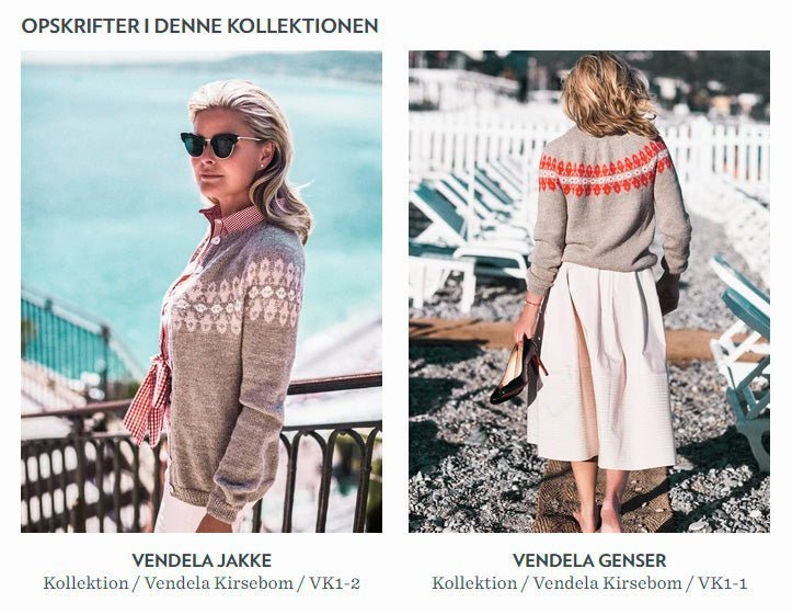 Strikkeopskrifter Vendela fra Sandnes Garn